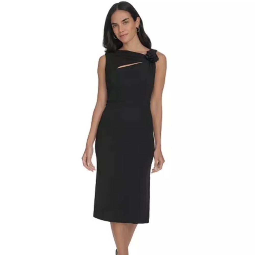 Calvin Klein Black One Shoulder Dress